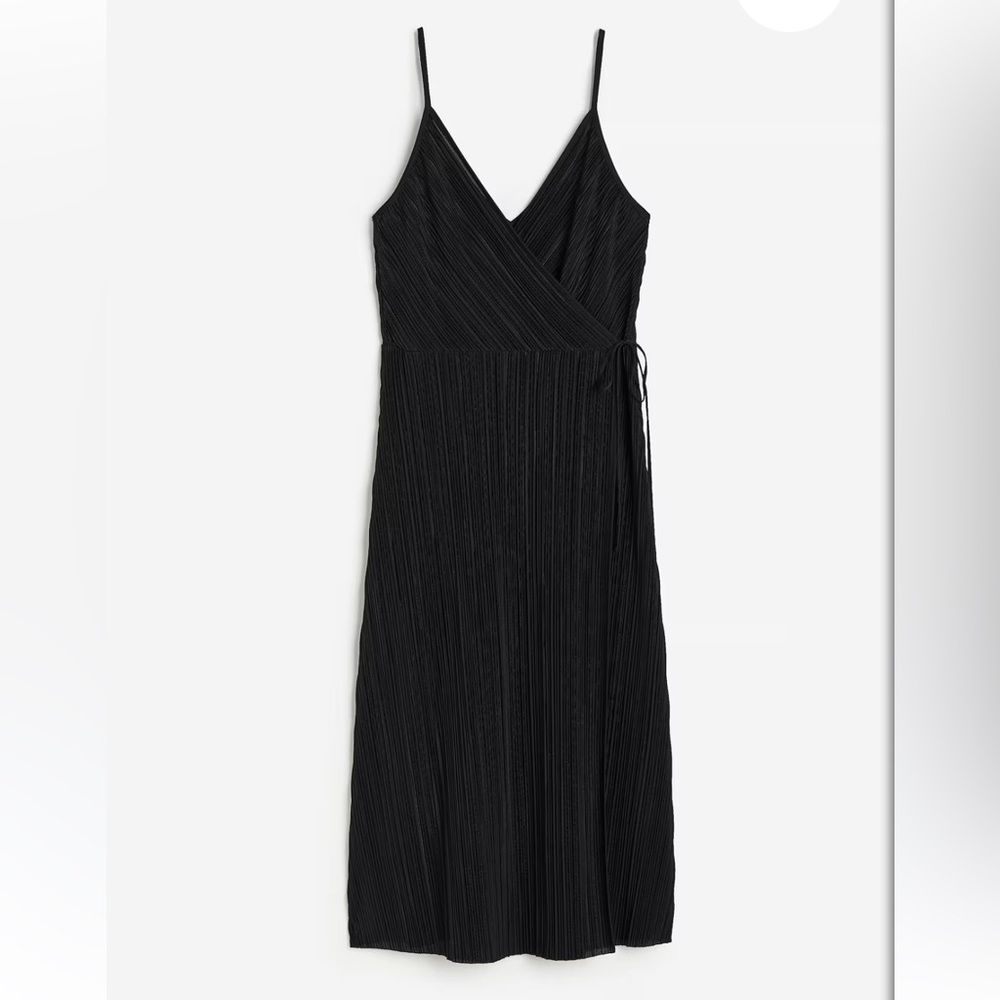 Pleated Midi Faux Wrap Dress Us Size 20-22